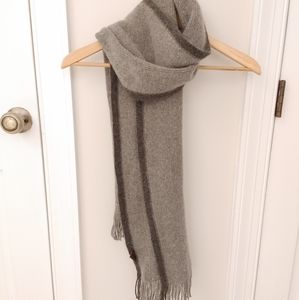 Designer Loro Piana Cashmere Wool Scarf Gray